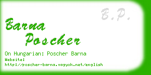 barna poscher business card